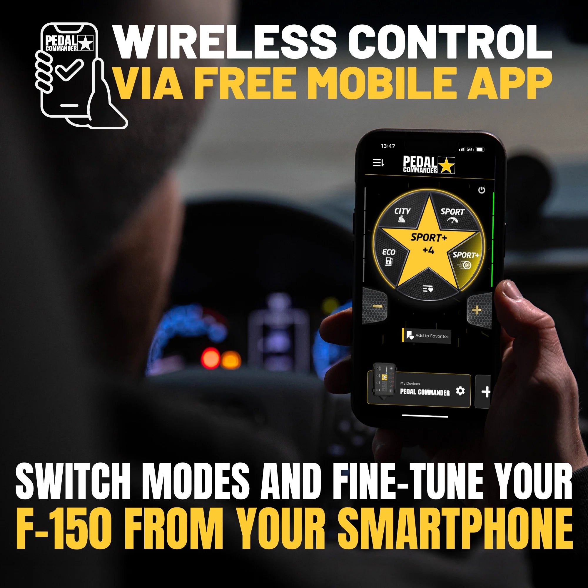 Pedal Commander for ford f150 mobile app
